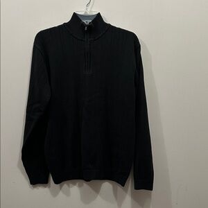 Concepts by Claiborne Men's Classic Black 1/4 Zip-Up Sweater